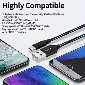 สายชาร์จเร็วแบบไนลอน USB C สำหรับ Android ขายตรงจากโรงงาน - Product Image 6