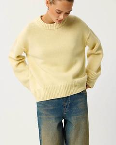 Maglione Elegante da <span class=keywords><strong>Donna</strong></span> Autunno Inverno in Cashmere e <span class=keywords><strong>Lana</strong></span> a Maniche Lunghe, Maglia Spessa alla Moda con Collo Tondo, Abbigliamento Casual - Product Image 6