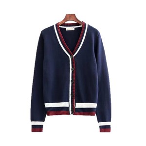 Suéter Cárdigan Preppy Nuevo <span class=keywords><strong>de</strong></span> Otoño/Invierno, Cuello en V, Accesorios para <span class=keywords><strong>Uniforme</strong></span> Escolar, Prenda <span class=keywords><strong>de</strong></span> Punto <span class=keywords><strong>de</strong></span> Poliéster, Unisex, para Maestros - Product Image 5
