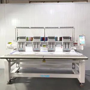 YISUO YS-1204 Commercial 4 Heads 12 Needles Computer Flat Embroidery Machine Hat Embroidery Machine