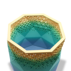 Porte-stylo de bureau de fantaisie en plastique hexagonal multicolore dégradé imprimé en <span class=keywords><strong>3D</strong></span> personnalisable - Product Image 6
