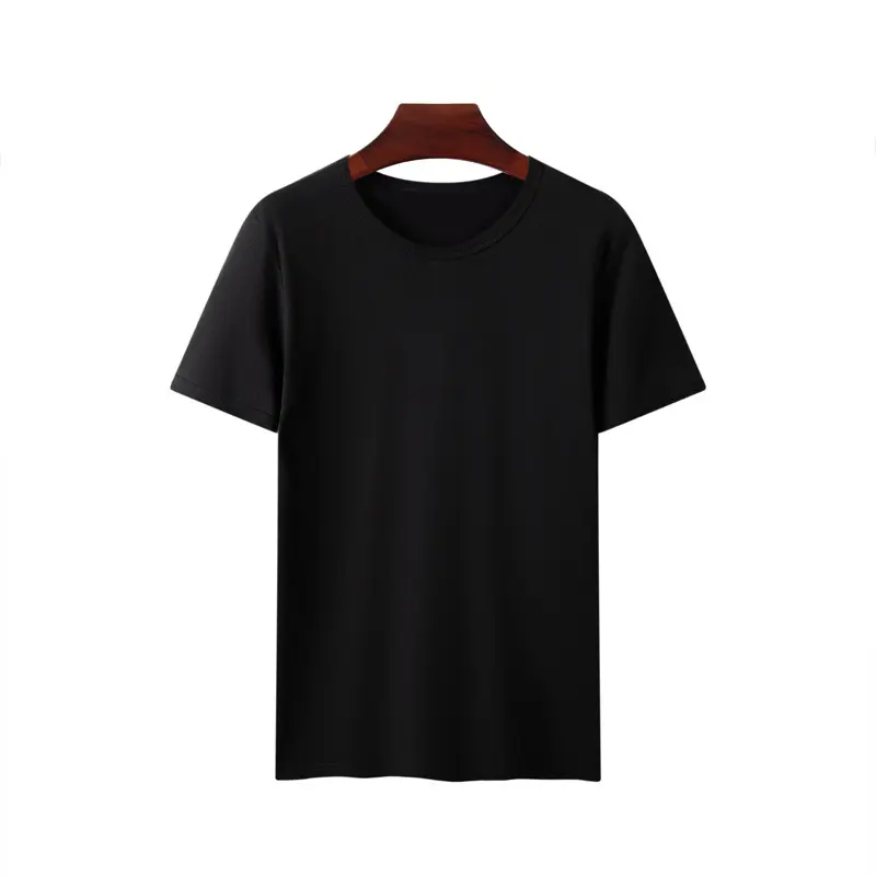 Mens Tshirts 180g Short Sleeve T Shirt Spring And Summer Men Thin Work Clothes Black And White Gray Simple Solid Color Undershirt