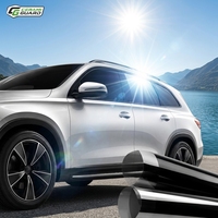 Película de Vinilo para Ventanas de Auto CRG REFLECT-28, de Lujo, Autoadhesiva, con Tecnología de Metalización por Pulverización, 1.5 Mil de Grosor, 1.52mx30.48m, 10 Años de Duración, PET