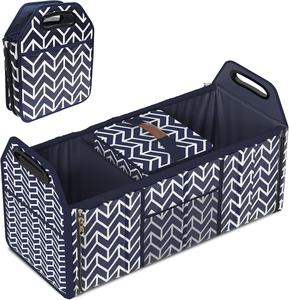 Organizador de Maletero Plegable, Bolsa de Almacenamiento para Auto, Bolsa Refrigerante Aislante con 3 Compartimentos, Bolsa de Carga para Comestibles - Product Image 1
