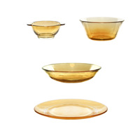 Plat à fruits de grande taille en verre épaissi couleur ambre, plateau créatif de style Instagram pour la maison, idéal pour le salon