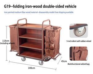 चिकना डिजाइन आधुनिक स्टेनलेस स्टील होटल काम लिनन कार्ट मल्टी-फंक्शनल गेस्ट रूम हाउसकीपिंग सर्विस कार्ट - Product Image 3