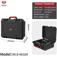 PP étanche portable ISO9001 boîte à outils rigide grand équipement boîte de protection mousse coupante intérieur mallette de sécurité en plastique avec poignée