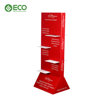 Carton ondulé de présentoir de chaussure de lévitation de conception verticale faite sur commande d'Eco pour l'usage de magasin de détail