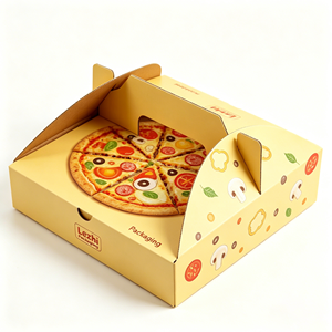 Servicio de Fabricación de Cajas de <span class=keywords><strong>Pizza</strong></span> Sostenibles al por Mayor con MOQ Bajo, de Fábrica Profesional con Certificación FSC - Product Image 1