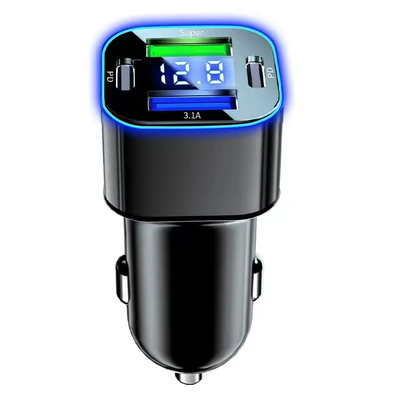 USB Car Charger Dual USB C Port 4 in 1 Fast Charging Adapter for iPhone Samsung Oppo Oneplus Trending Products 2024 New Arrival