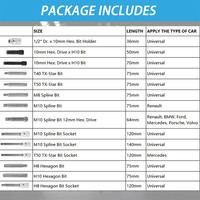 Kit d'outils de démontage de poulie d'alternateur 30 pièces pour VW Audi Ford Bmw Benz Volvo GM Toyota Buick Chevrolet Chrysler
