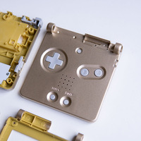 Cangkang Pengganti Desain Bebek Kartun Kuning Lucu Warna Emas Premium dan Kotak Kustom untuk Game Boy Advance SP Cetak UV