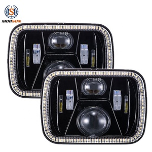 Faro LED <span class=keywords><strong>de</strong></span> 5x7 pulgadas con anillo <span class=keywords><strong>de</strong></span> Halo para Chevrolet K1500 / K2500 / K3500 1988-1991 accesorios 12V luces LED para <span class=keywords><strong>Chevy</strong></span> - Product Image 2