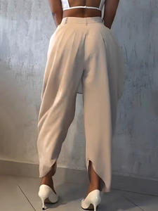 Ropa de Entrenamiento Chic 2025 <span class=keywords><strong>Pantalones</strong></span> Harem <span class=keywords><strong>Cargo</strong></span> Modernos de Otoño con Diseño Fruncido <span class=keywords><strong>Pantalones</strong></span> Casuales Estilo Urbano para Mujer - Product Image 3