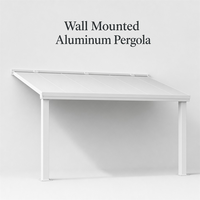 Pergola murale en aluminium avec design incliné pour patio étroit et balcon extérieur