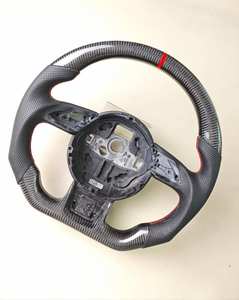 Venta caliente accesorios de coche volante de fibra de carbono de cuero para <span class=keywords><strong>Audi</strong></span> S6 S7 A4 A5 A6 A7 Q3 Q5 A3 S3 S8 R8 volante de coche - Product Image 2