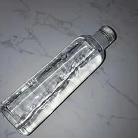 Bouteille d'eau sport en verre borosilicate transparent de haute qualité avec marqueur de temps, 300 ml, 500 ml, 750 ml, pour thé et eau, avec logo personnalisé