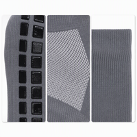 Chaussettes de trampoline antidérapantes avec logo personnalisé pour adultes, jeunes et enfants, en coton respirant, à la cheville, pour le sport