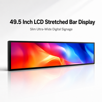 Écran LCD ultra-large de 49,5 pouces, écran étiré pour la publicité en magasin, affichage publicitaire commercial