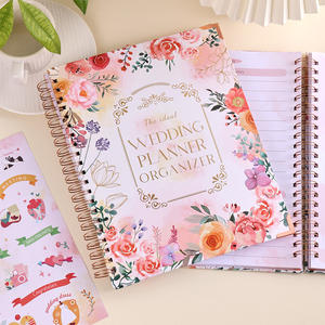Agenda Matrimoniale con Copertina Rigida Floreale e Adesivi, 132 Pagine, Diario Nuziale per la Sposa, <span class=keywords><strong>Libro</strong></span> Organizzatore per la Pianificazione del Matrimonio con Consigli sul Budget - Product Image 2