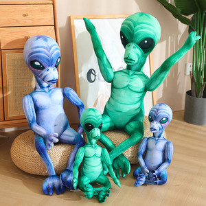 Vendita calda Design personalizzato divertente peluche verde <span class=keywords><strong>alieno</strong></span> peluche cuscino <span class=keywords><strong>alieno</strong></span> peluche giocattolo con cartilagine per i bambini - Product Image 4