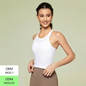 <span class=keywords><strong>Débardeur</strong></span> de yoga personnalisé de haute qualité pour femmes, haut extensible respirant sans coutures, gilet de sport à maintien élevé pour l'entraînement et le fitness - Product Image 4