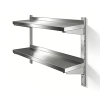 Fabricant du Shandong – Étagère de rangement murale pliante double couche en acier inoxydable 304 pour buffet commercial, résistante à la corrosion