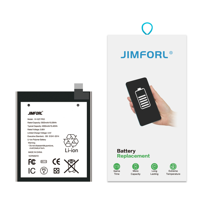 Vivo X27 and X27 Pro Replacement 3920mAh Digital Battery Compatible with Models B-G0 B-G3 B-G5 Mobile Phone Use in Stock
