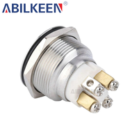 Interruptor de Botón Pulsador Metálico de 22 mm, Resistente al Agua IP65, Iluminado, Momentáneo, para Montaje en Panel, para Control Eléctrico Industrial, Gran Venta