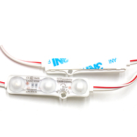 100 Buah/Pak DC 12V 1.5W IP65 Modul LED Aluminium Tahan Air Chip SMD5730 Lampu Tanda Luar Ruangan Putih Dingin Desain Korea