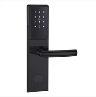 Serrure de porte intelligente à code numérique et carte, en acier inoxydable ignifuge SuS304, pour appartement et hôtel, avec encodeur de carte G2 Gateway