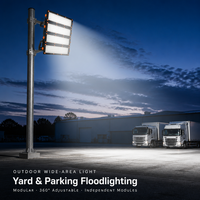 Projecteur LED modulaire 500W-2000W en aluminium moulé sous pression IP65, projecteur de stade, support en U réglable à 360°