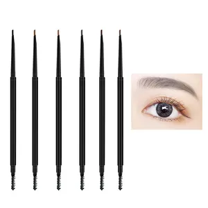 Matte Black Color Double Head High Pigmented Eyebrow Pencil Ultra Thin Eyebrows Pencil