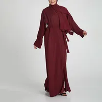 Großhandel Arab Casual Open Abaya Türkisch Jilbab Dubai Lange muslimische Frauen Islamische Kleider std1040