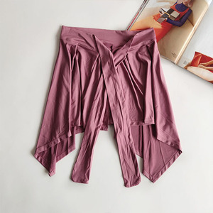 Jupe de yoga à séchage rapide pour femme, anti-exposition, avec couvre-taille irrégulier 2-en-1, idéale pour le sport et l'entraînement - Product Image 6