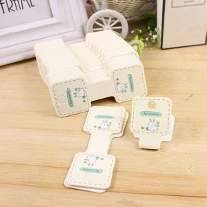 Etiquetas colgantes de papel con dibujos animados para accesorios de joyería, 200 unidades por docena, impresión personalizada en blanco con diseño de vaca linda - Product Image 3