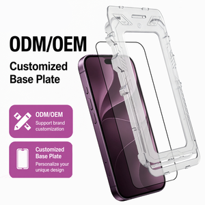 OEM ODM Tempered Glass <b>Screen</b> <b>Protector</b> for iPhone 16-18 Custom HD Clear Silk Printing Glass with Dust Removal Installation Kit - Product Image 1