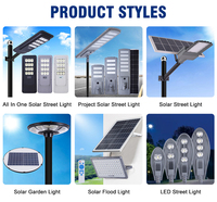 Lampe solaire LED étanche IP65 en ABS Poly pour extérieur, LFPO4 100 200 Watt, éclairage de jardin solaire
