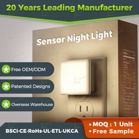 Veilleuse LED LOHAS 0.3W mini, à brancher sur prise murale, carrée, avec capteur automatique crépuscule-aube, pour enfants, bébés, chambre à coucher, salle de bain