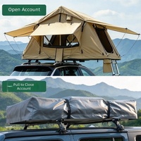 Tente de toit souple haut de gamme pour l'extérieur, grande capacité intérieure, portable et pliable, pour le camping familial avec protection solaire