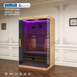 Sauna infrarouge à domicile avec Bluetooth et haut-parleur, sauna sec pour deux personnes, sauna infrarouge d'intérieur - Product Image 1