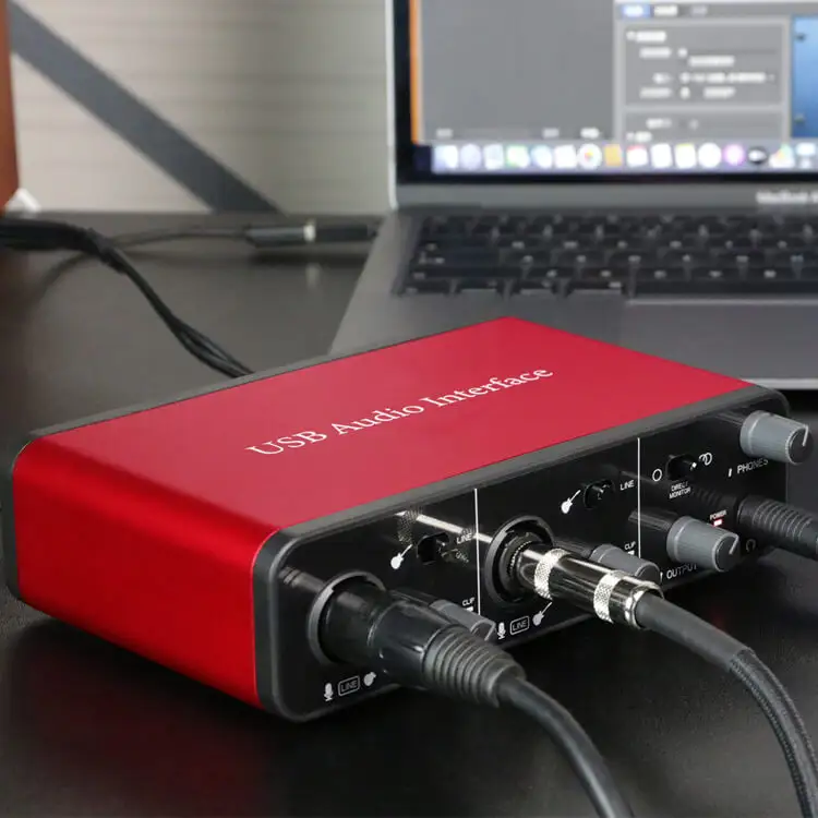 Schnitts telle Audio Studio 2 i2 xlr 24bit-96khz Mixer m Audio UAC 2.0 Studio Soundkarte USB Audio Interface