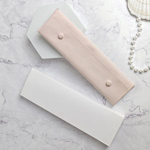 ジュエリーベルベットポーチ（ロゴ入り）＆カードポーチバッグ - 宝飾品梱包用高級スエードカスタムロゴポーチ - Product Image 4