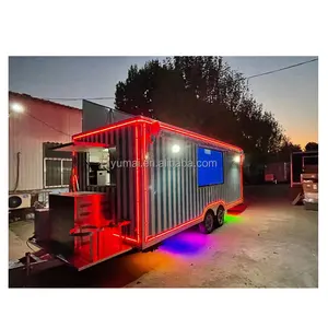 Fast Food Hot Dog Ice Cream Trailer Mobile BBQ Food Truck Trailer With Full Kitchen Equipment