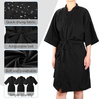 Vente en gros de robes de salon de coiffure et de spa personnalisées avec logo, de nombreuses couleurs, robe de client rose, cape de coiffure, cape pour clients de style kimono