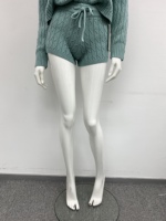 Ensemble deux pièces en maille de laine longue pour femme - Écologique, anti-boulochage, uni, boutonné, élégant