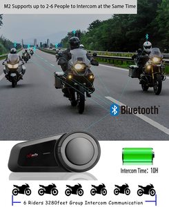 Bộ Đôi Giao Tiếp Bluetooth Chống Nước Cho Xe Máy Không Dây Maxto M2 6 Người Kết Nối Với Bất Kỳ Thương Hiệu Nào - Product Image 3