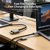 Kabel USB C ke Micro B 3.0 5Gbps Transfer Data Kecepatan Tinggi 5V 3A Kabel Pengisian Daya dengan Silikon untuk Hard Drive Eksternal