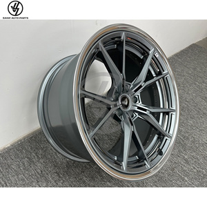ล้ออัลลอยด์อะลูมิเนียมฟอร์จสีเทาแบบกำหนดเองสำหรับ Audi R8 ขนาด 19" 20" 22" 24" ใหม่ ลายหลายก้าน สีดำ สำหรับการปรับปรุงและอัปเกรด - Product Image 5