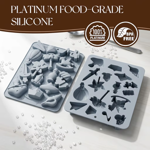 Factory Customized 12 Cavity Multi Shape Mini Fudge Fondant <b>Silicone</b> Mold LFGB Non Stick Football <b>Silicone</b> <b>Baking</b> Ornament Mold - Product Image 2